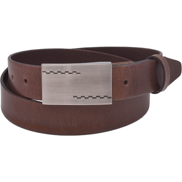 Mercucio Pánsky kožený opasok 754-35-10 tmavohnedý pracka Ernest 64508259