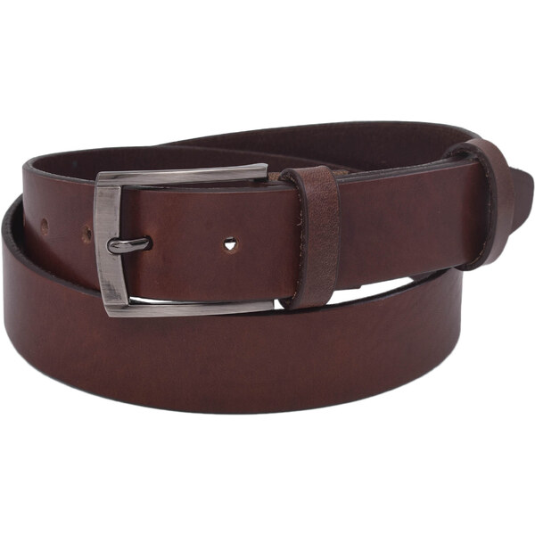 Mercucio Pánsky kožený opasok 754-35-12 tmavohnedý pracka Alfred 64508261