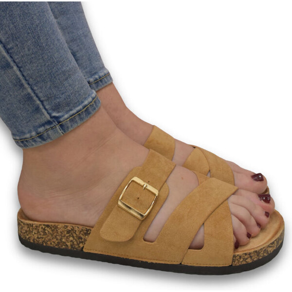 SS Hnedé šľapky s prackami Cynthia 63180634