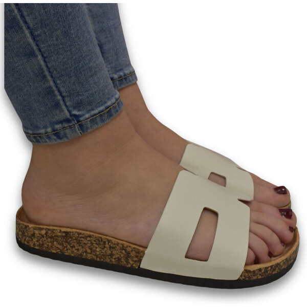 SS Dámske biele šľapky Iris 63180642