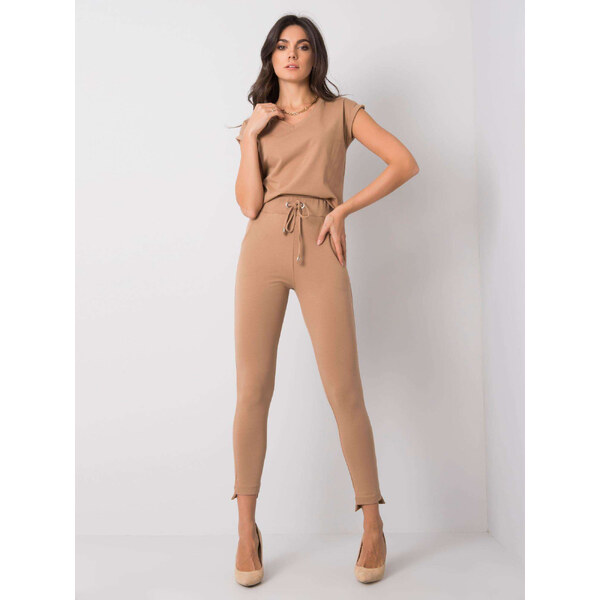 BASIC Svetlo hnedé dámske tepláky RV-DR-6002.14X-camel 20797622