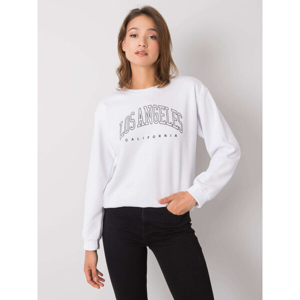 RUE PARIS Biela dámska mikina s nápisom RV-BL-6669.10-white 57947664