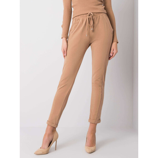 BASIC Svetlo hnedé dámske tepláky RV-DR-3589.07X-camel 20809352