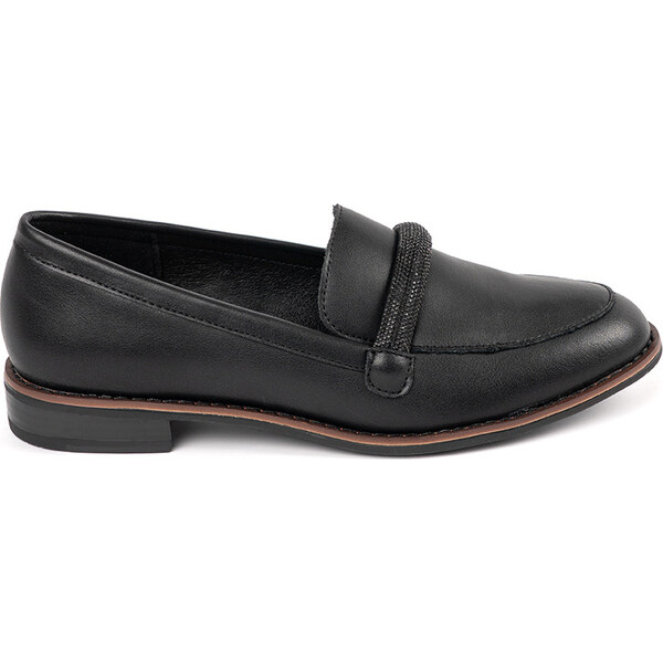 BASIC Čierne dámske mokasíny s koženou stielkou Sergio Leone PB247B 63233060