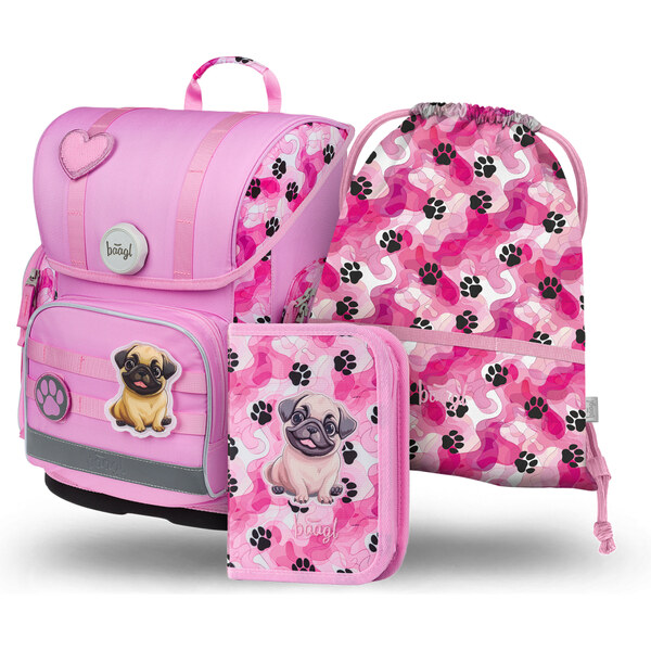 BAAGL SET 3 Ergo Tlapky: aktovka, penál, sáček 63475192