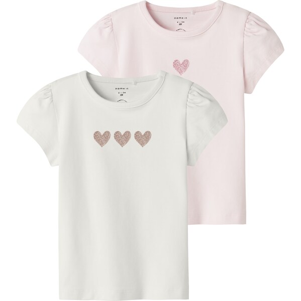 NAME IT Tričko ružová / tmavoružová / šedobiela 63199076