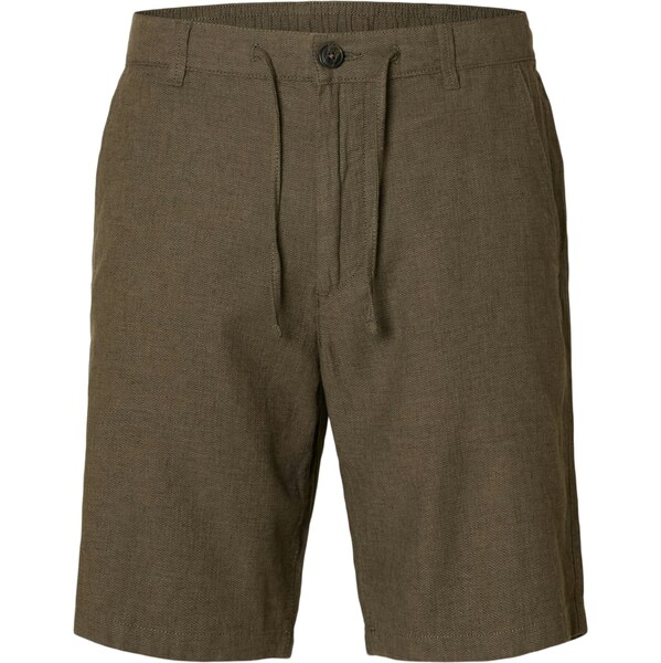 SELECTED Chino nohavice SLHBRODY olivová 63199350