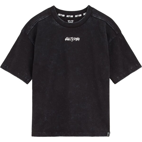 WE Fashion Tričko čierna / biela 63199900