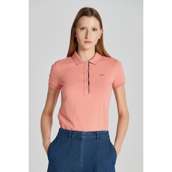 POLOKOŠEĽA GANT CONTRAST COLLAR SS PIQUE POLO PEACHY PINK 51108395
