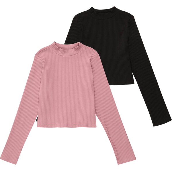 ABOUT YOU Tričko Greta ružová / čierna 63199647