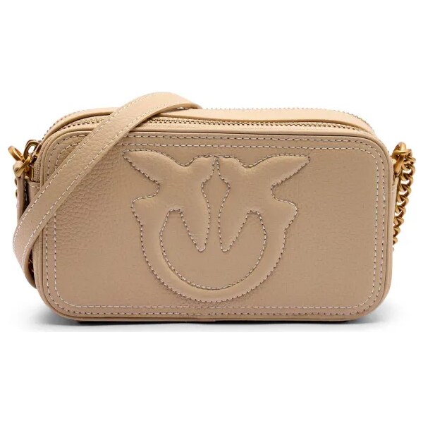 Pinko Kožená crossbody kabelka CARRIE 63192360