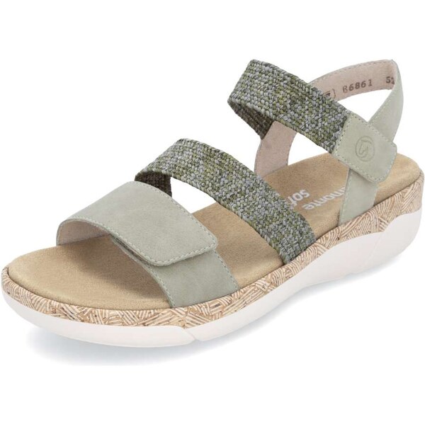 RIEKER Dámske sandále REMONTE R6861-52 zelená S6 63207560