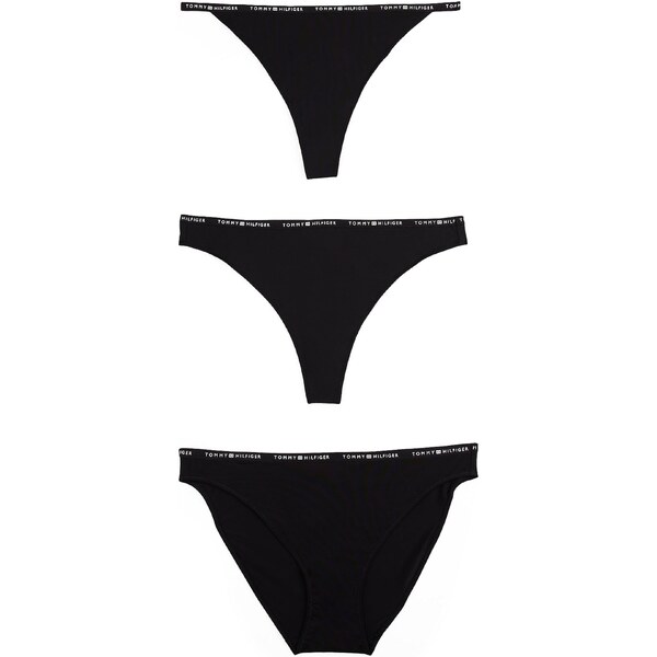 Tommy Hilfiger Underwear Tangá čierna / biela 61950026