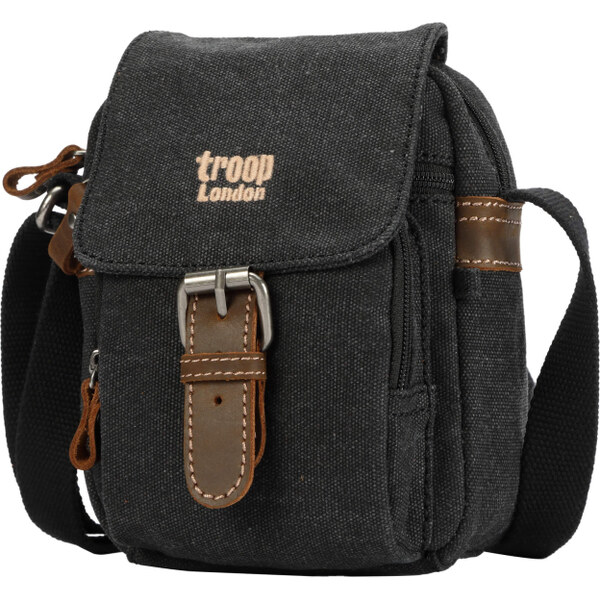 Troop London Malá značková čierna taška cez rameno (GT532) 63210555
