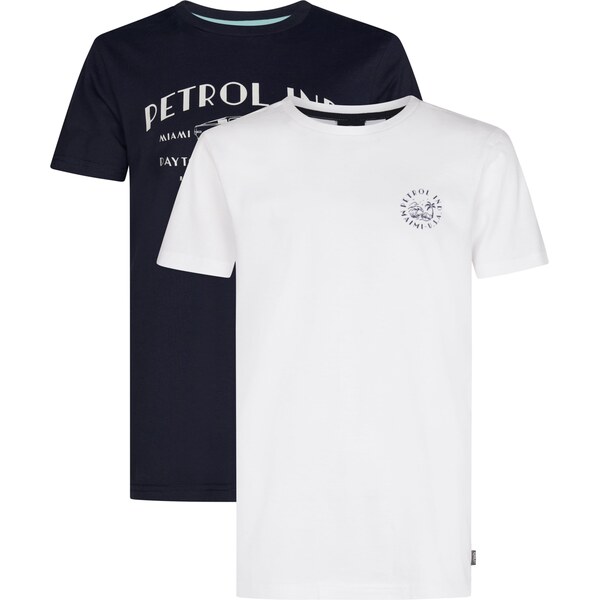 Petrol Industries Tričko Riviera námornícka modrá / biela 63219651
