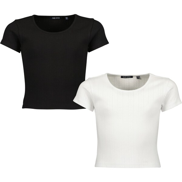 BLUE SEVEN Tričko čierna / biela 63221155