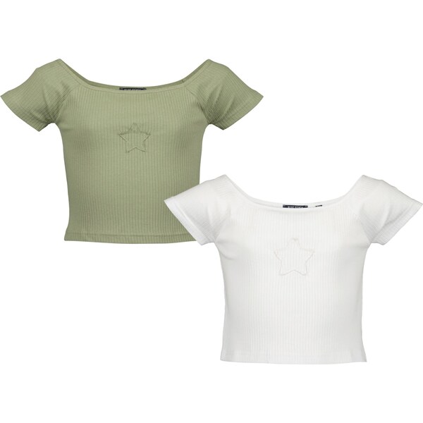 BLUE SEVEN Tričko zelená / biela 63221167