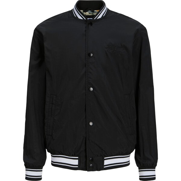 Jack & Jones Junior Prechodná bunda JORAlmeria čierna / biela 63221179