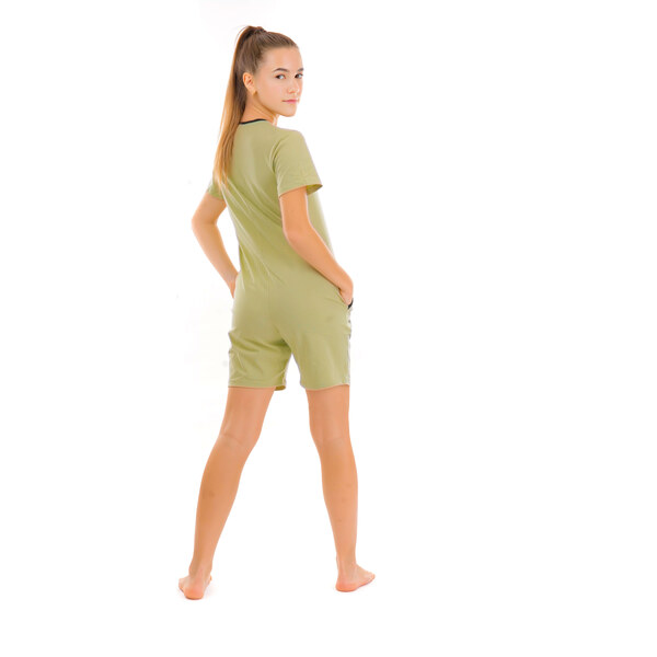 Dendy Dievčenský overal pyžamový krátky Pistachio Veľkosť: 128 63228707