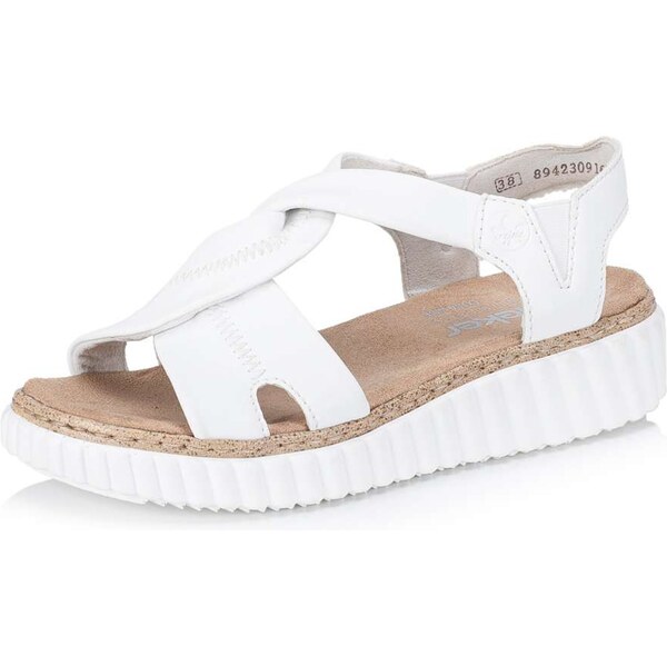 Dámske sandále RIEKER 63261-80 biela S6 63231259