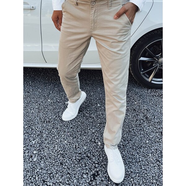 Dstreet Mestské pánske nohavice béžové 63232731
