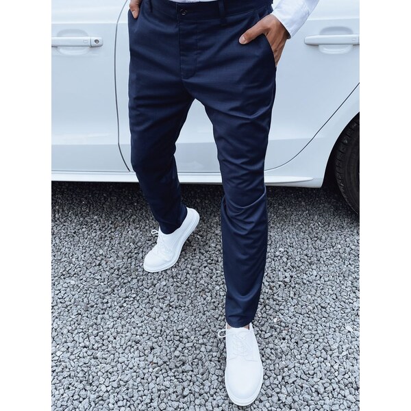 Dstreet Pánske tmavomodré elegantné nohavice 63232739