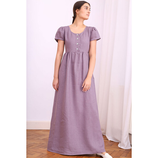 Lotika Linen Ľanové romantické maxi šaty 63334428