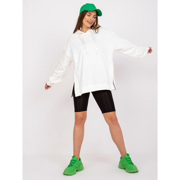 BASIC Smotanová dámska oversize mikina EM-BL-402.15P-ecru 36556086