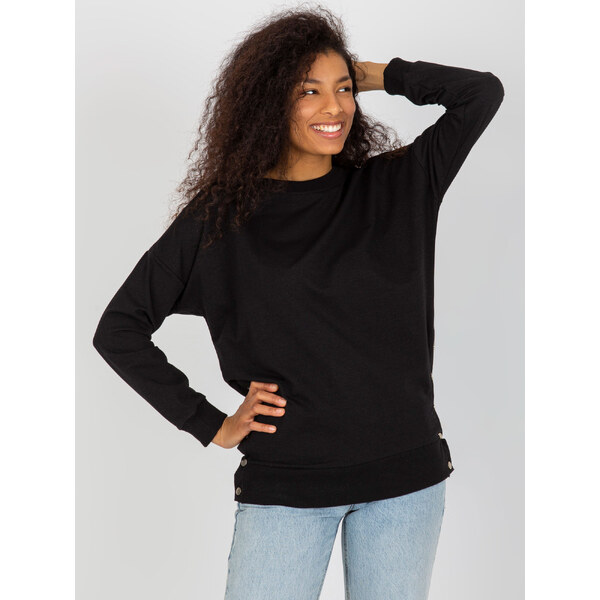 BASIC Čierna mikina so cvočkami TW-BL-BL-1001.19X-black 36982497