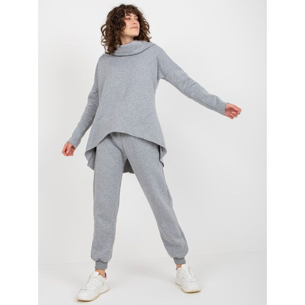 BASIC Sivá tepláková súprava s predĺženou mikinou EM-KMPL-632.13-grey 39226665