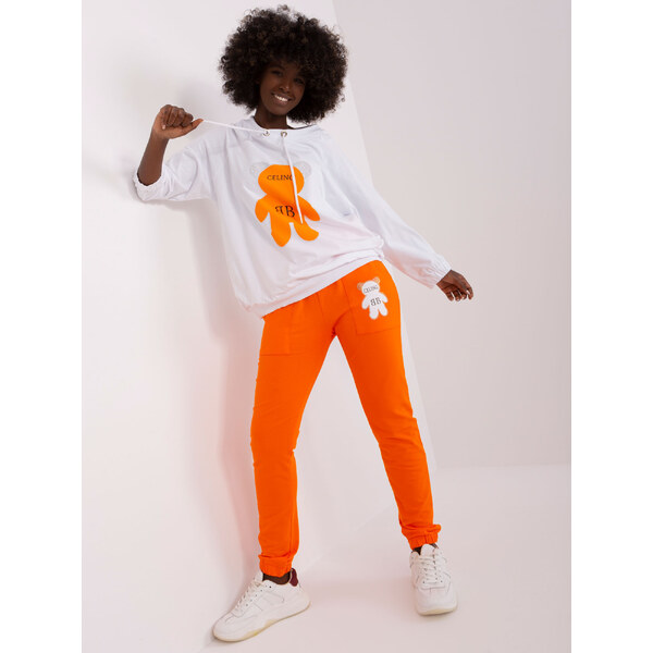 RELEVANCE Oranžovo-biela tepláková súprava RV-KMPL-8727.25X-orange 57952509