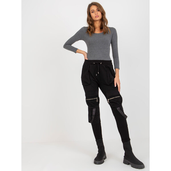 BASIC Čierne cargo tepláky EM-DR-ES-21-595.23-black 37860266