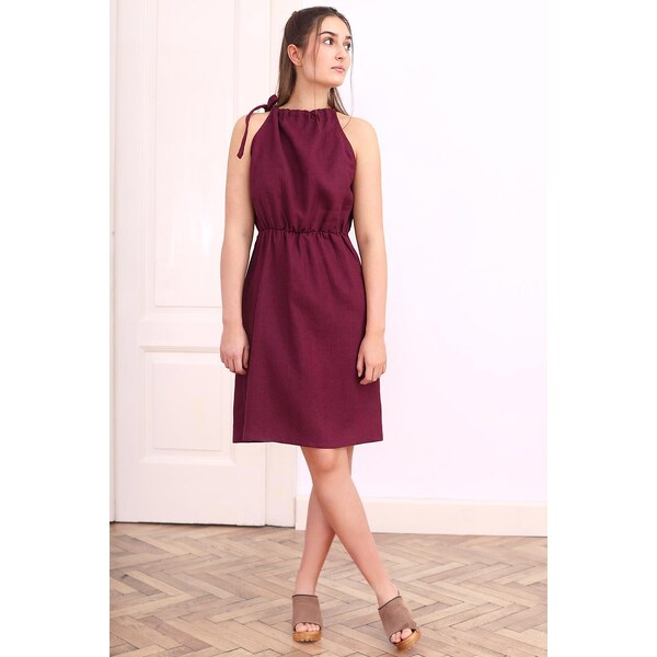Lotika Linen Letné ľanové šaty na zaväzovanie 63334432