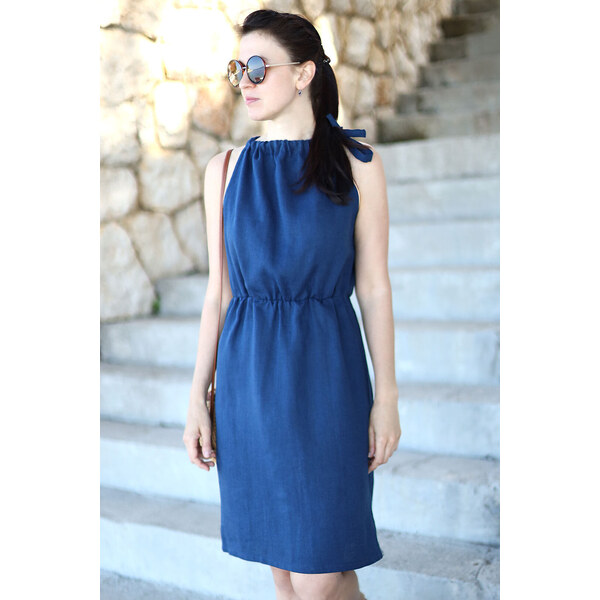 Lotika Linen Letné ľanové šaty na zaväzovanie 63334436