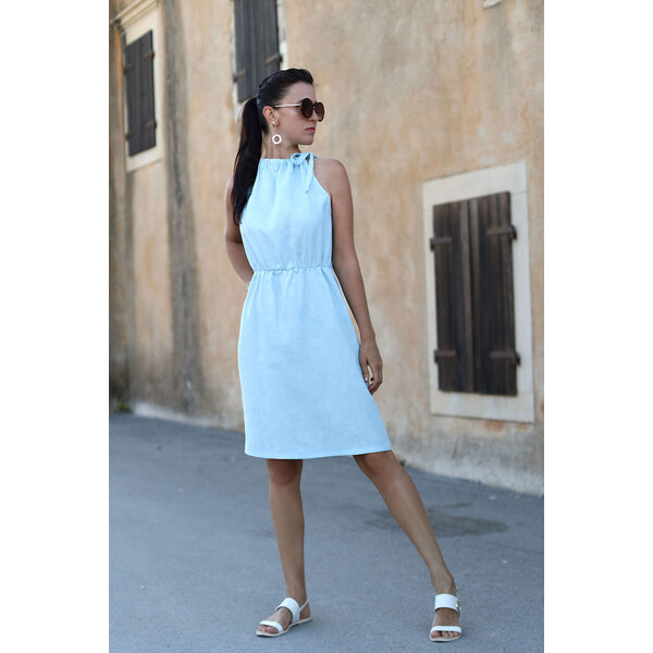 Lotika Linen Letné ľanové šaty na zaväzovanie 63334438