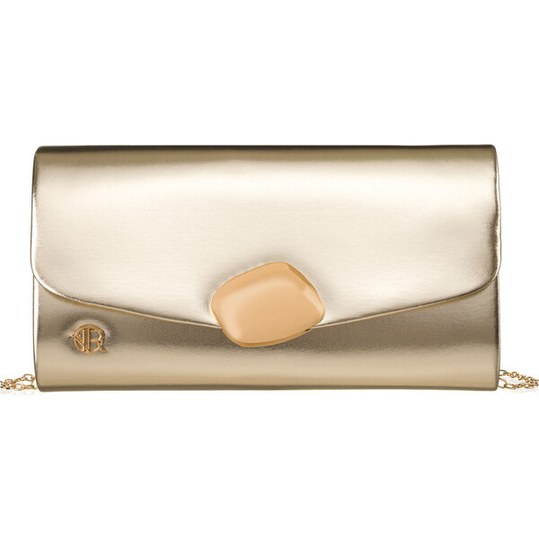 Rovicky Zlatá dámska listová kabelka s ozdobným zapínaním R-XS022 63233231