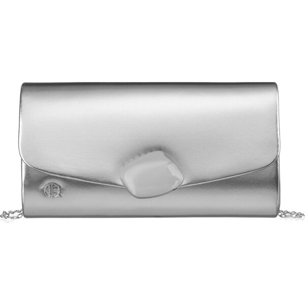 Rovicky Strieborná dámska listová kabelka s ozdobným zapínaním R-XS022 63233232