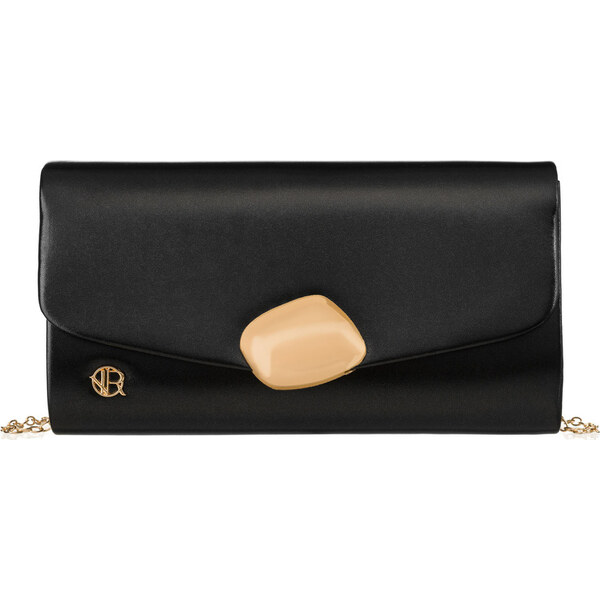 Rovicky Čierna dámska listová kabelka s ozdobným zapínaním R-XS022 63233233