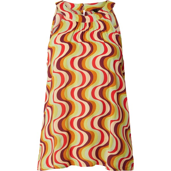 King Louie Top Virna Jiggy Voile krémová / limetová / baklažánová / 63350023