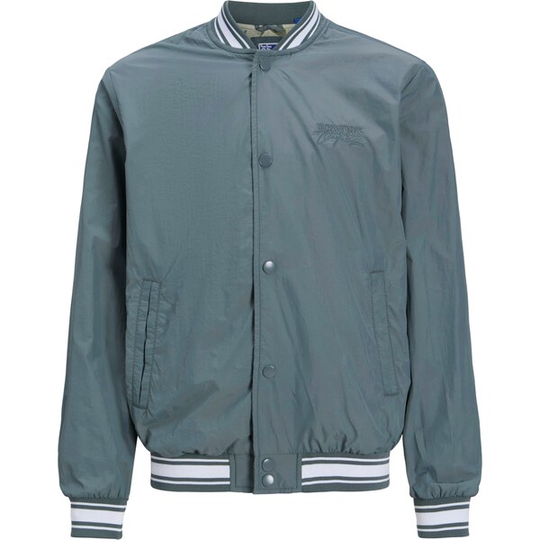 Jack & Jones Junior Prechodná bunda JORAlmeria modrosivá / biela 63240889