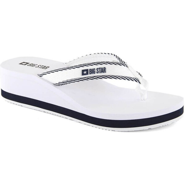 Dámske žabky na podpätku W NN274A726 white - Big Star 63237551