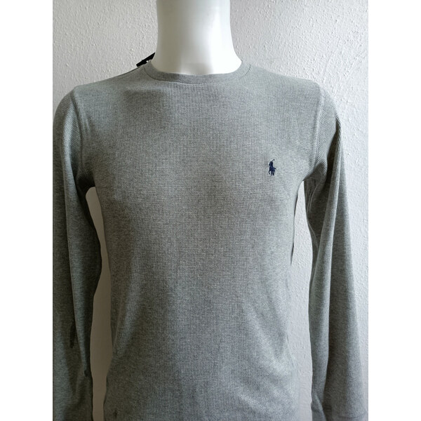 Pánske tričko s dlhým rukávom 714687799003 grey - Ralph Lauren 63237558