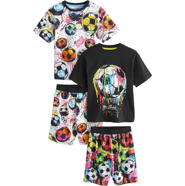 Next Pyžamo oranžová / ružová / čierna / biela 63240348