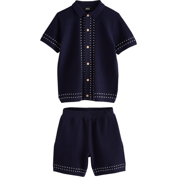 Next Set námornícka modrá / šedobiela 63239087