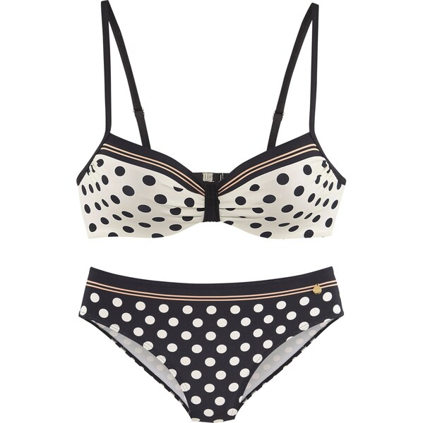 LASCANA Bikiny tmavožltá / čierna / biela 63240835