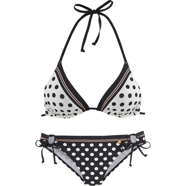LASCANA Bikiny telová / čierna / biela 63240834