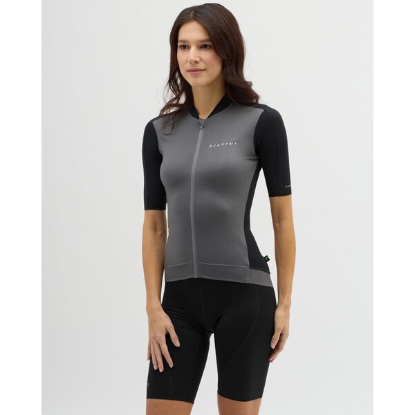 Dámsky cyklistický cestný dres Silvini Stelvia čierna/sivá 63247899