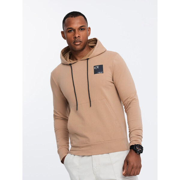 Ombre Mens logo kangaroo hoodie - brown 64782411