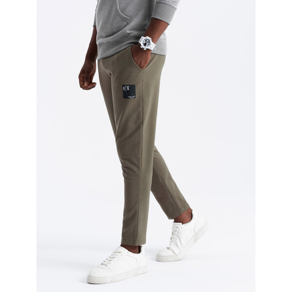 Ombre Mens sweatpants with logo - olive 64782409