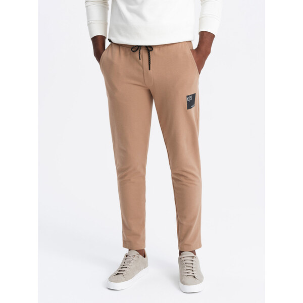 Ombre Mens sweatpants with logo - brown 64782390